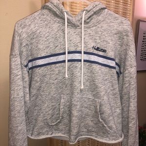 Hollister cropped hoodie cute with stripes